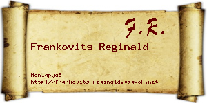 Frankovits Reginald névjegykártya